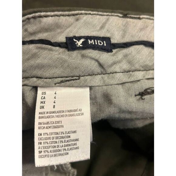 American Eagle Womens Green Midi Chino Shorts Stretch Size 4 (5087) - Picture 4 of 4